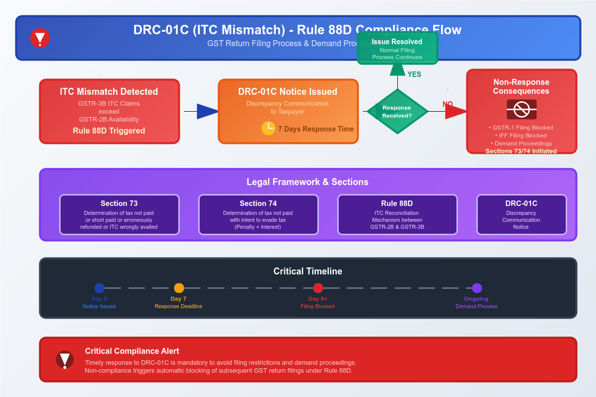 DRC-01C non-response demand proceedings Section 73 74