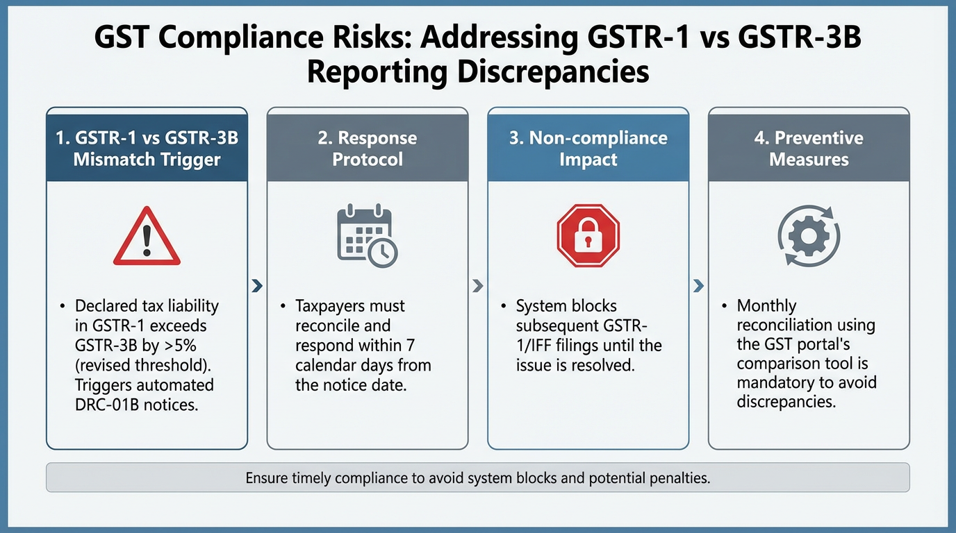 GSTR-1 vs GSTR-3B tax liability mismatch detail