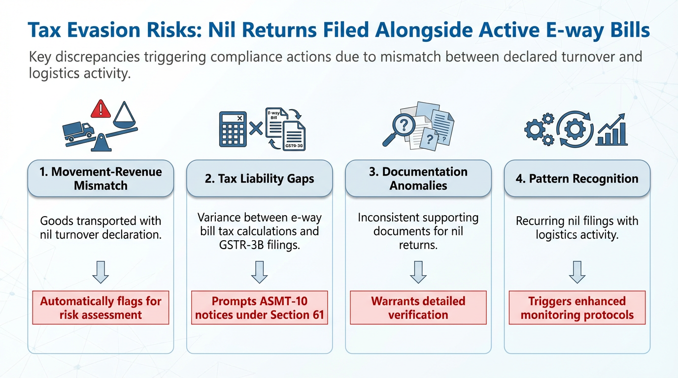 NIL return filed with active e-way bill red flag