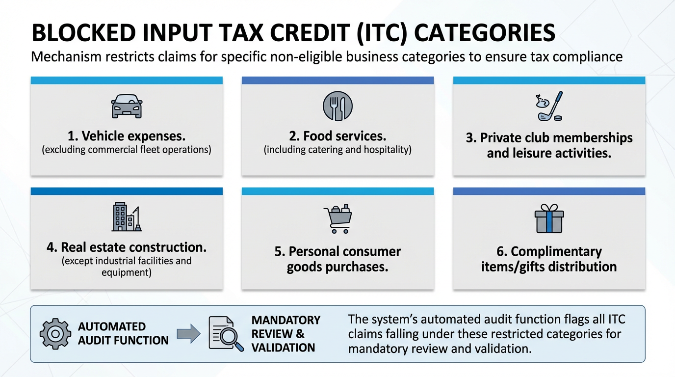 Blocked credit ITC Section 17(5) GST