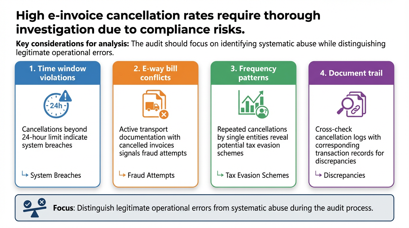 High e-invoice cancellation rate investigation
