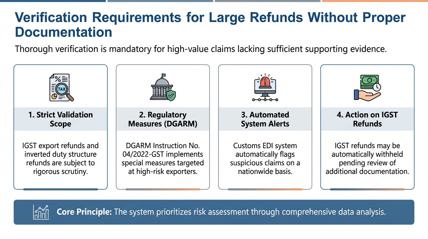 Large GST refunds without documentation scrutiny