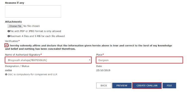 How can I make payment against the liability (tax, interest, penalty and others) based on self-ascertainment of tax and on ascertainment of tax by Tax Officer?
