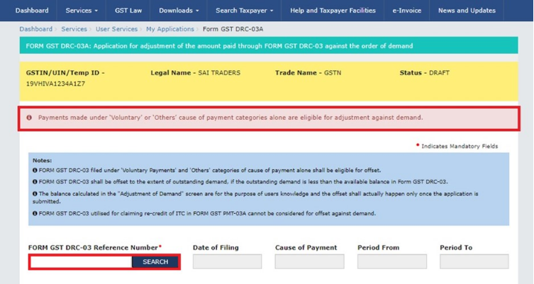 How can I make payment against the liability (tax, interest, penalty and others) based on self-ascertainment of tax and on ascertainment of tax by Tax Officer?