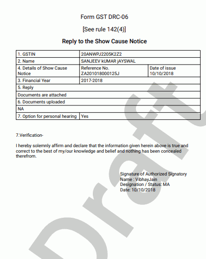 How can I file reply in Form GST DRC-06 against proceedings initiated for tax collected but not deposited with Government?