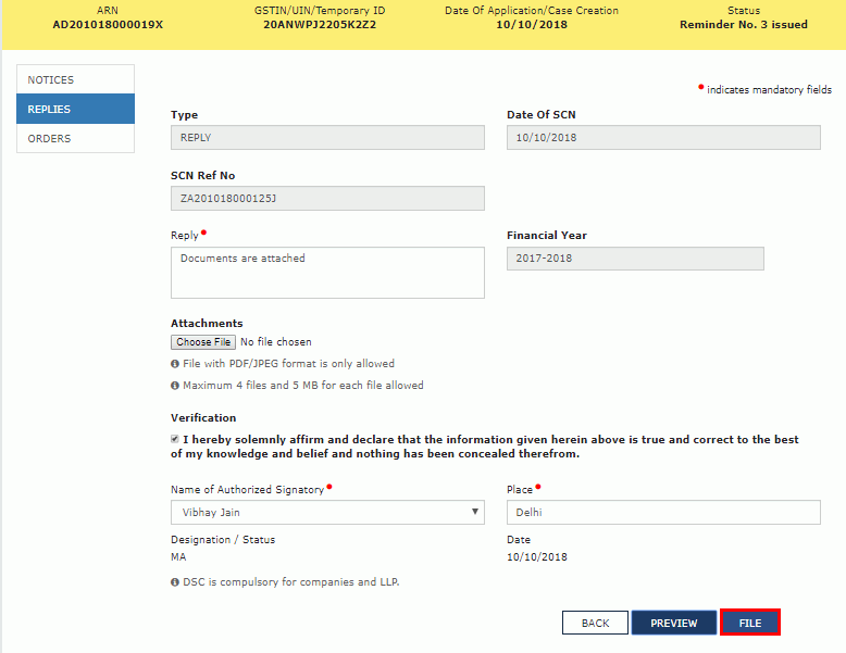 How can I file reply in Form GST DRC-06 against proceedings initiated for tax collected but not deposited with Government?