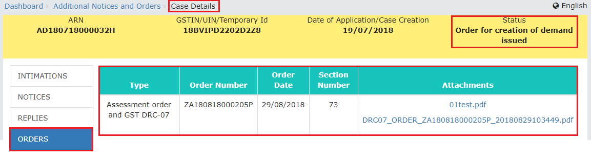 How can I file reply to intimation issued in Form GST DRC-01A and File reply in Form GST DRC-06 in response to proceedings initiated against me, by Tax Officer, u/s 73 and 74 related to determination of tax?