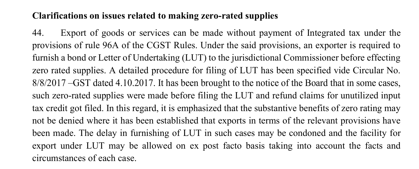 Clarifications on Issues of Making Zero-Rated Supplies
