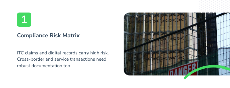GST compliance risk matrix