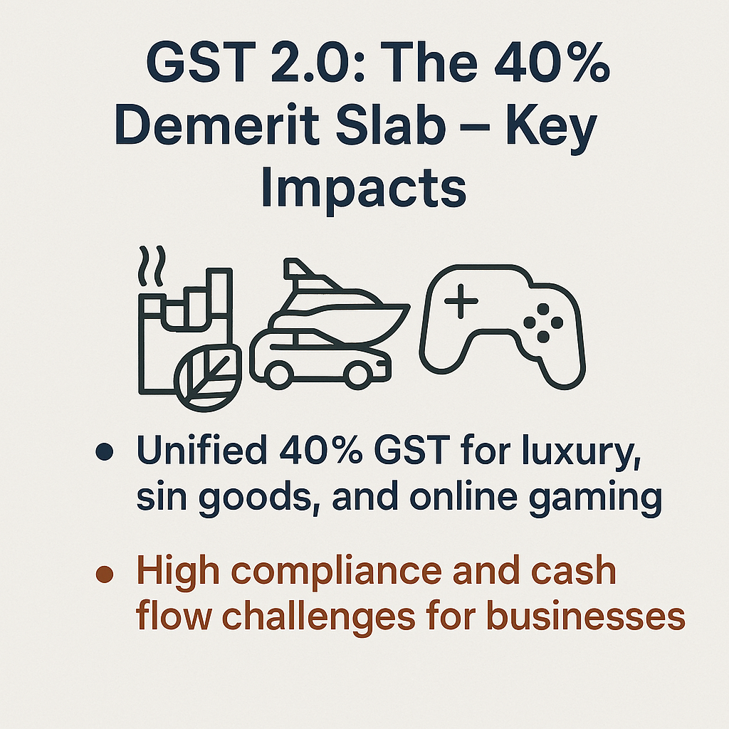Key impacts of GST 40% slab