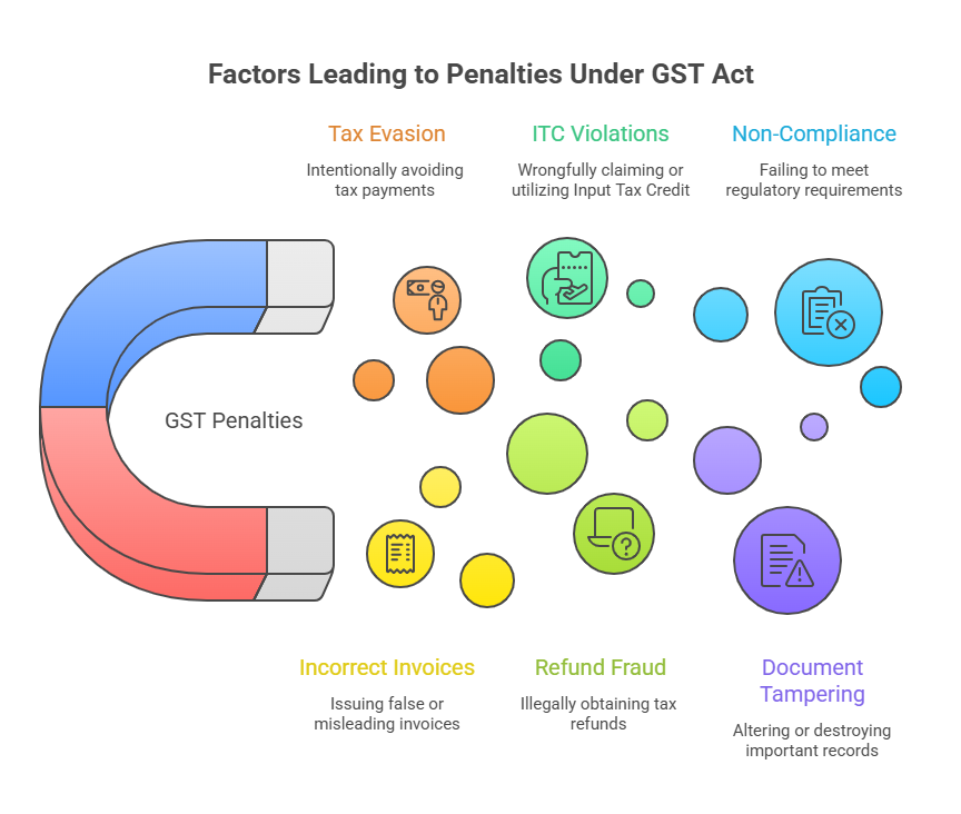 Factors Leading to Penalties Under GST Act