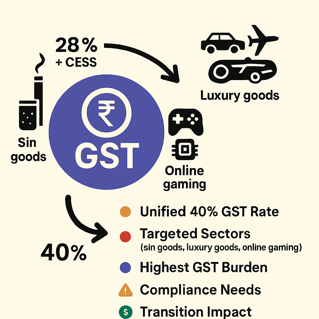 Transition from 28% plus cess to unified 40% demerit slab in GST 2.0