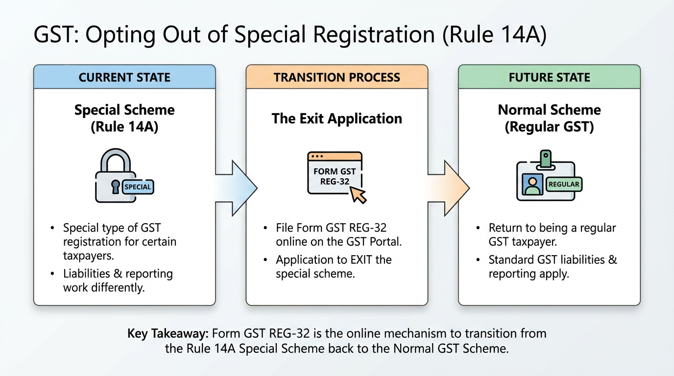 GST opting out of special registration