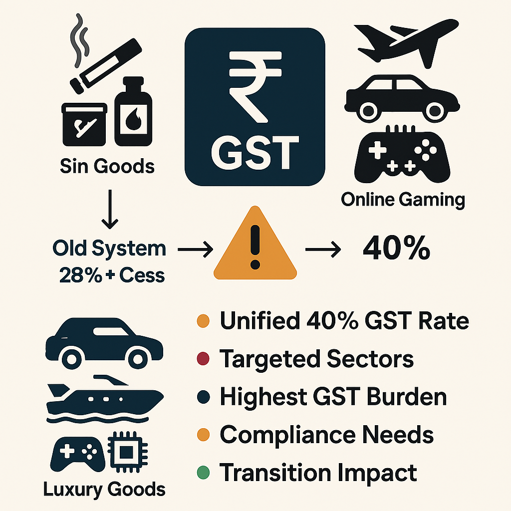GST 2.0 policy update introducing a unified 40% demerit slab