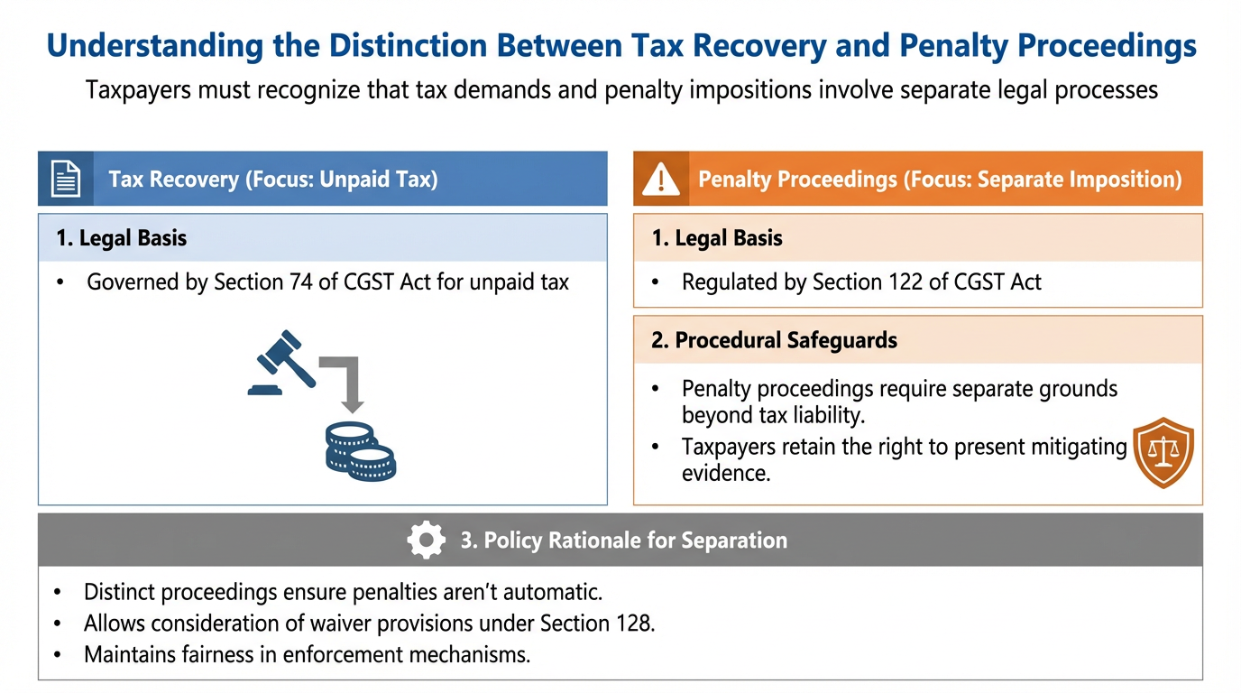 Difference between Recovery and penalty proceesing