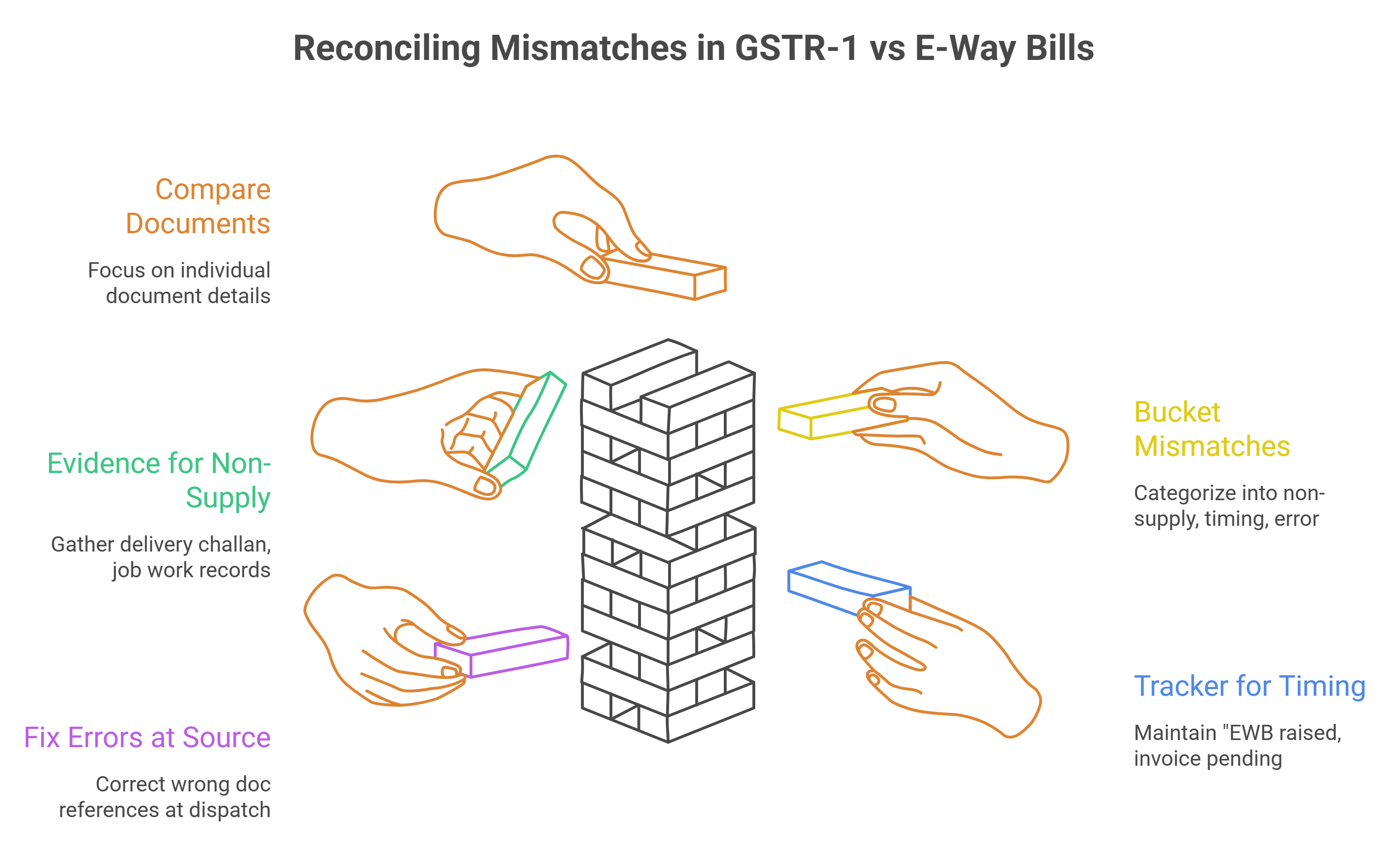 Reconciling Mismatches in GSTR 1 & Eway bill