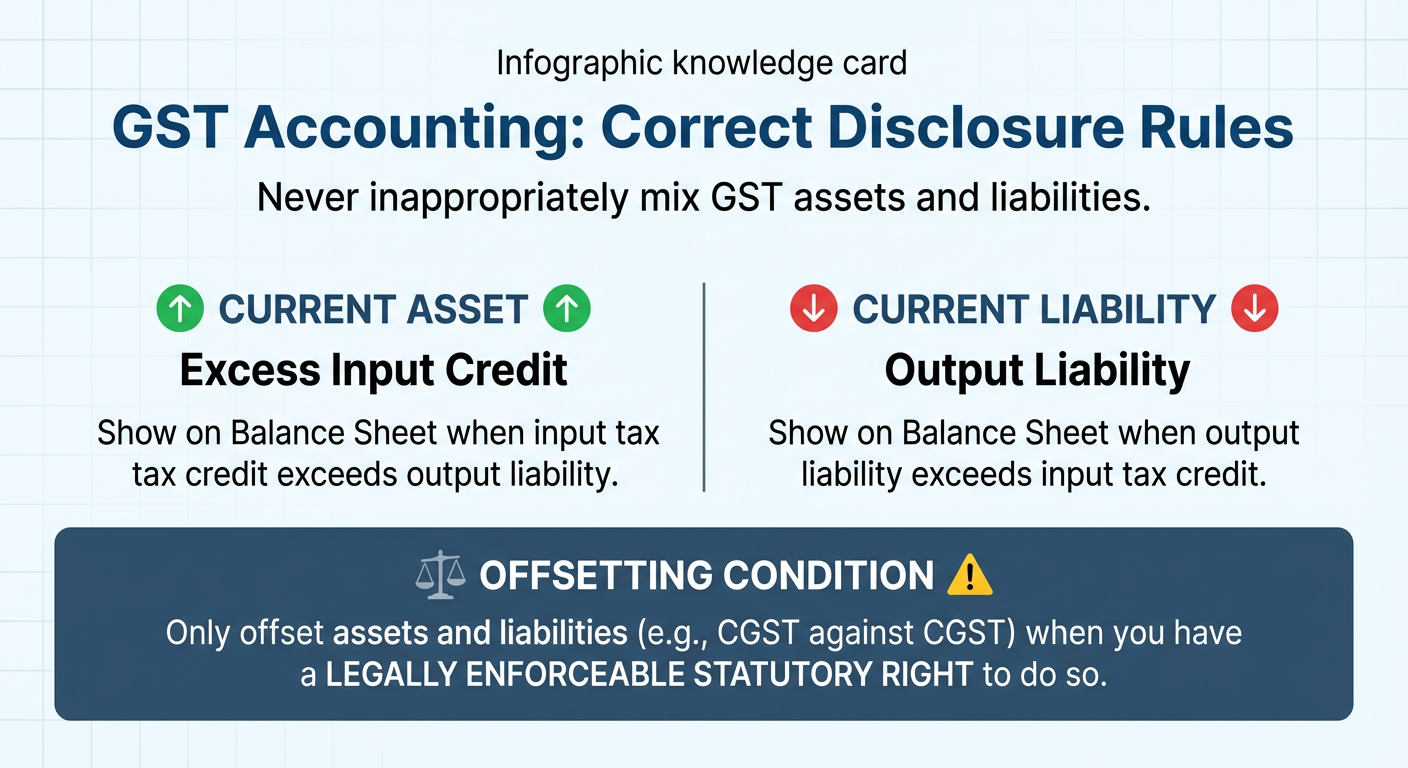 Correct GST Disclosures in Balance Sheet