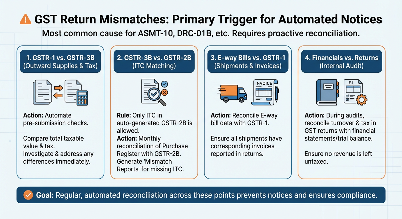 gst return mismatches 
