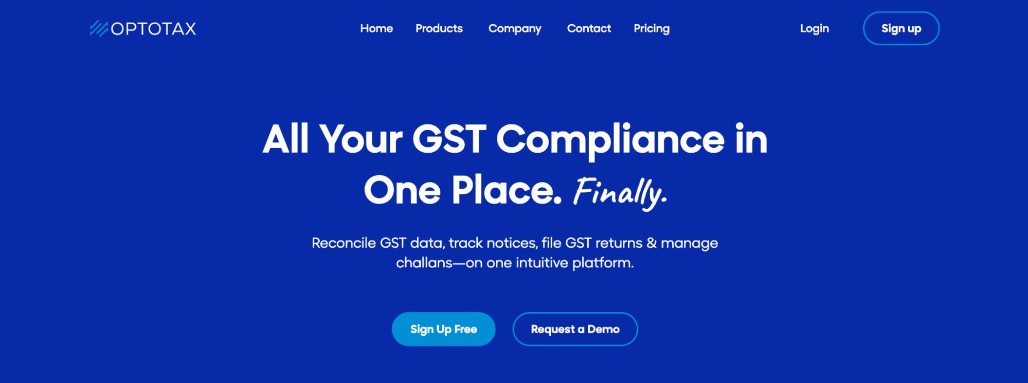 Optotax enterprise GST software solution.