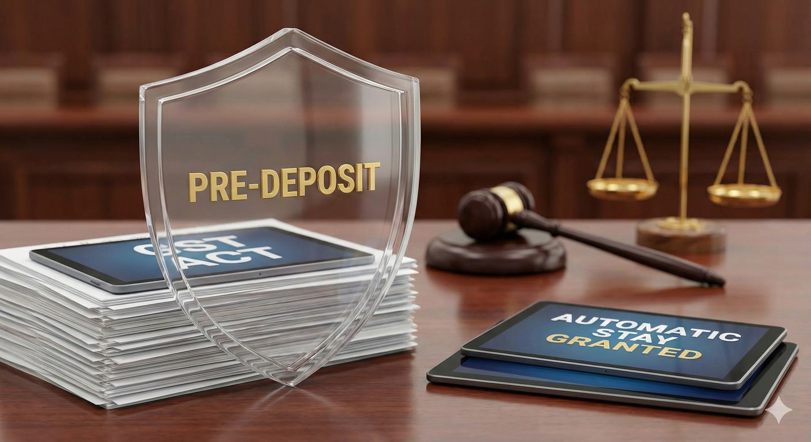 pre-deposit and automatic stay