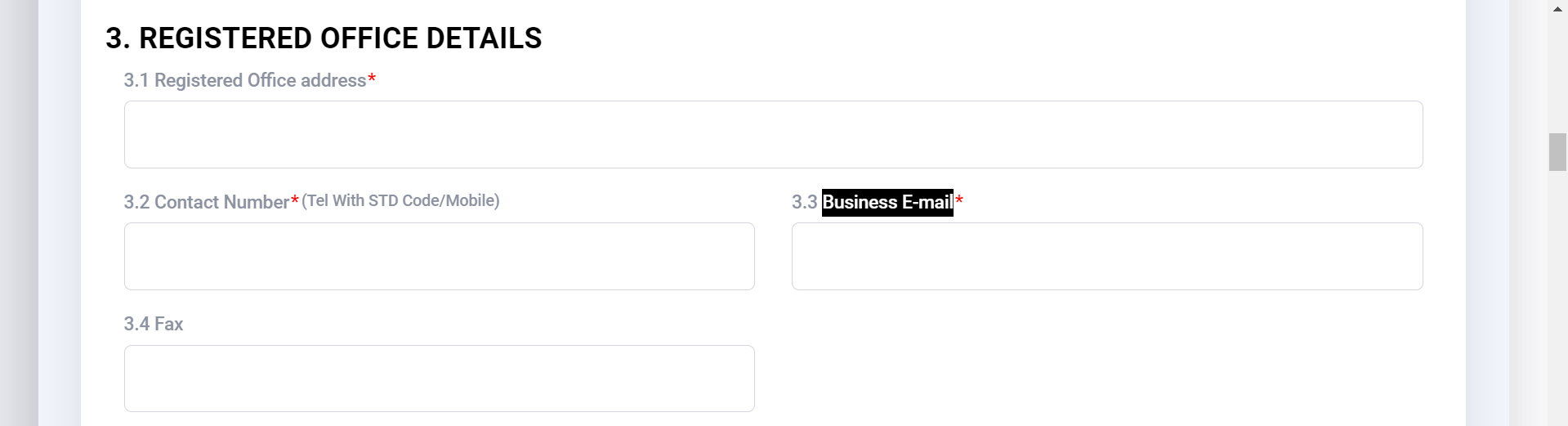 Registered office details