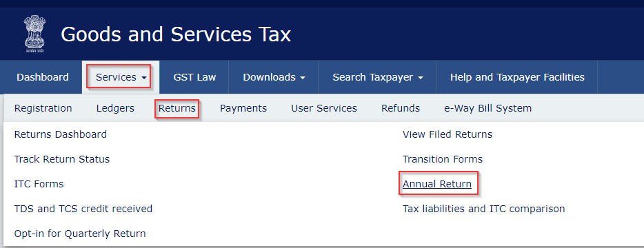 Steps To Download Document-Wise Details Of Table 8A Of Form GSTR-9